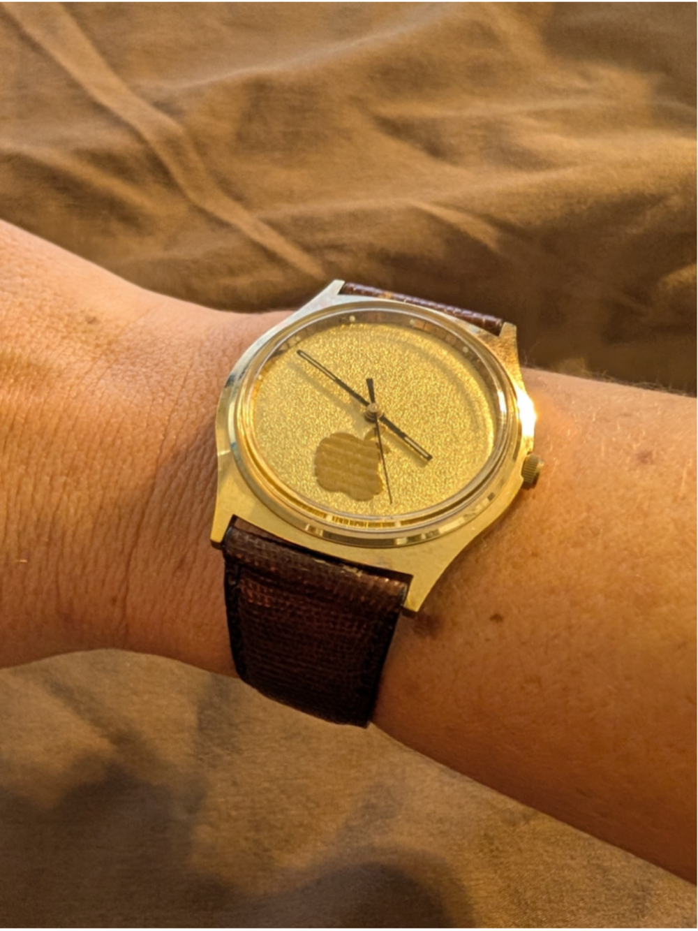Vintage 1991 Apple Computer Jostens EOPS Employee Watch Swiss Quartz Working